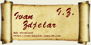 Ivan Zdjelar vizit kartica